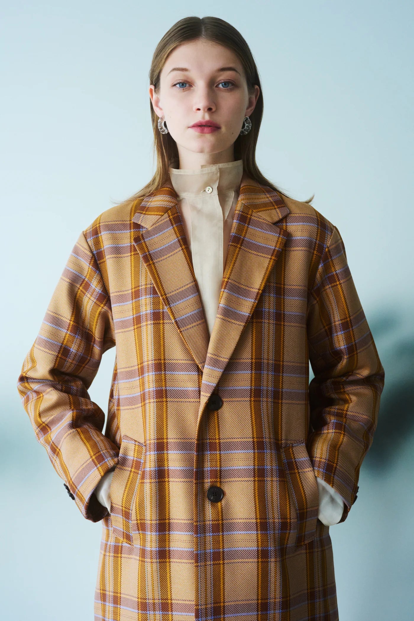 [購入]コチェックチェスターコート-Unisex