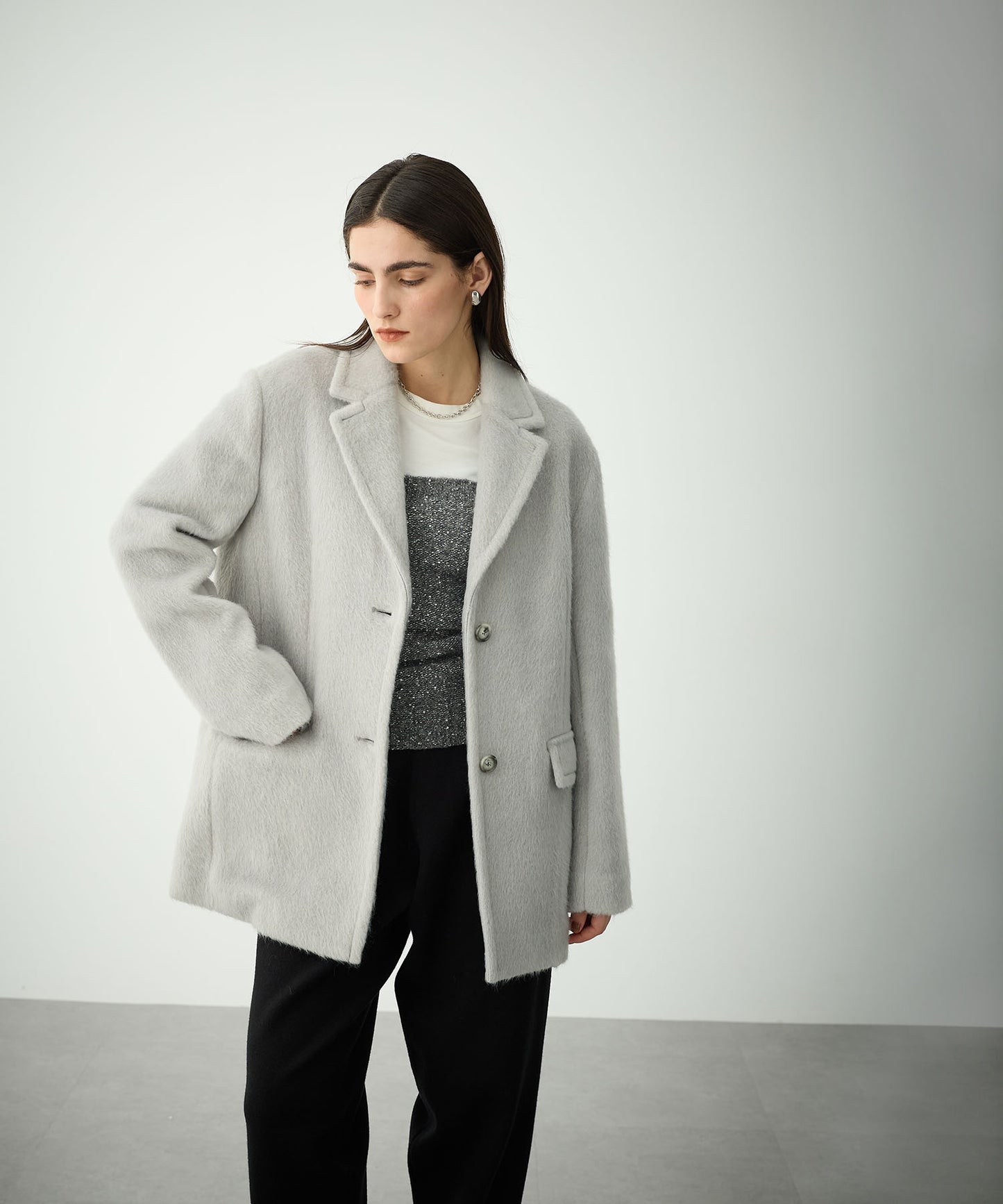 [購入]シャギージャケットコート