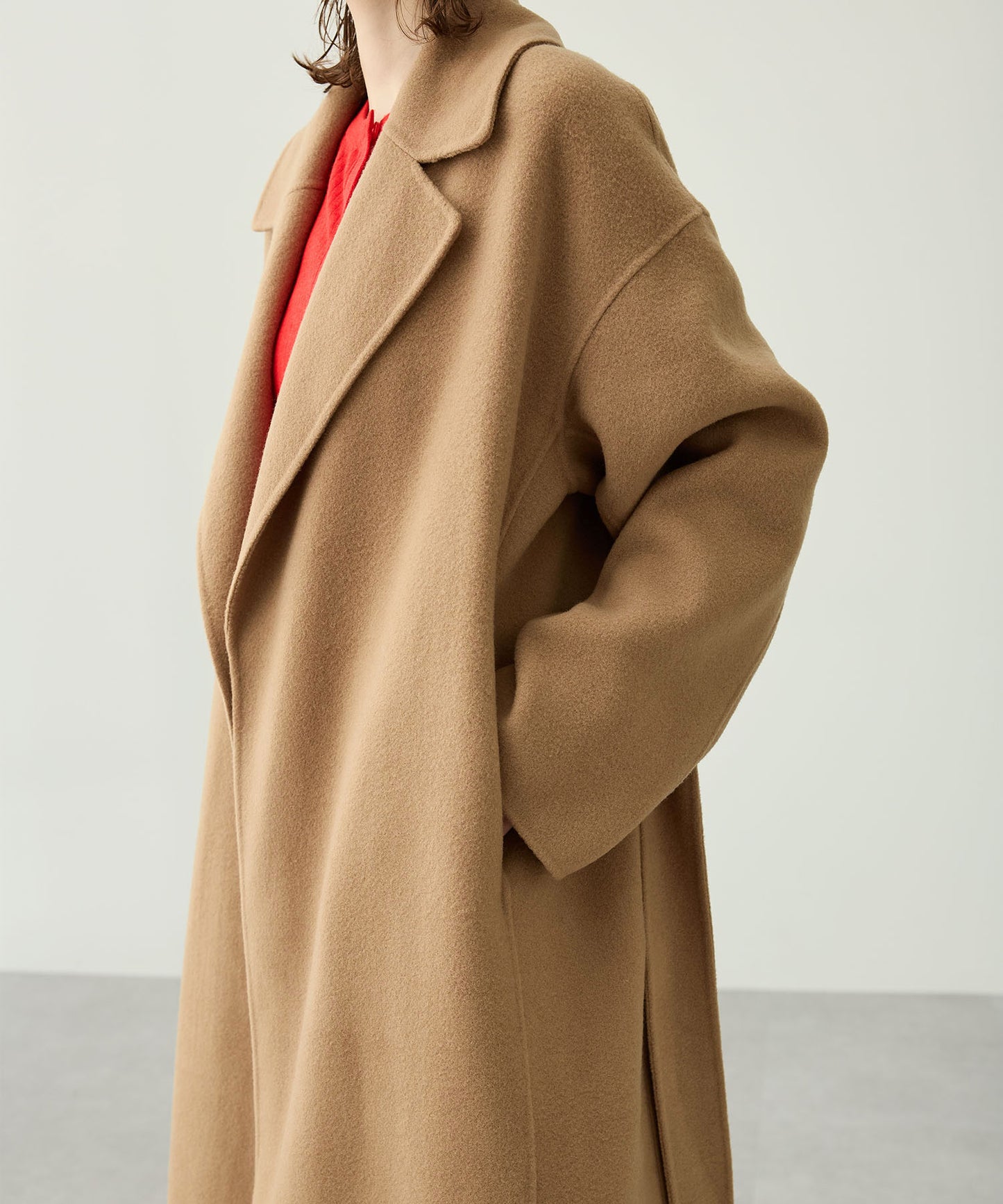 [購入]ウールメルトンロングリバーコート