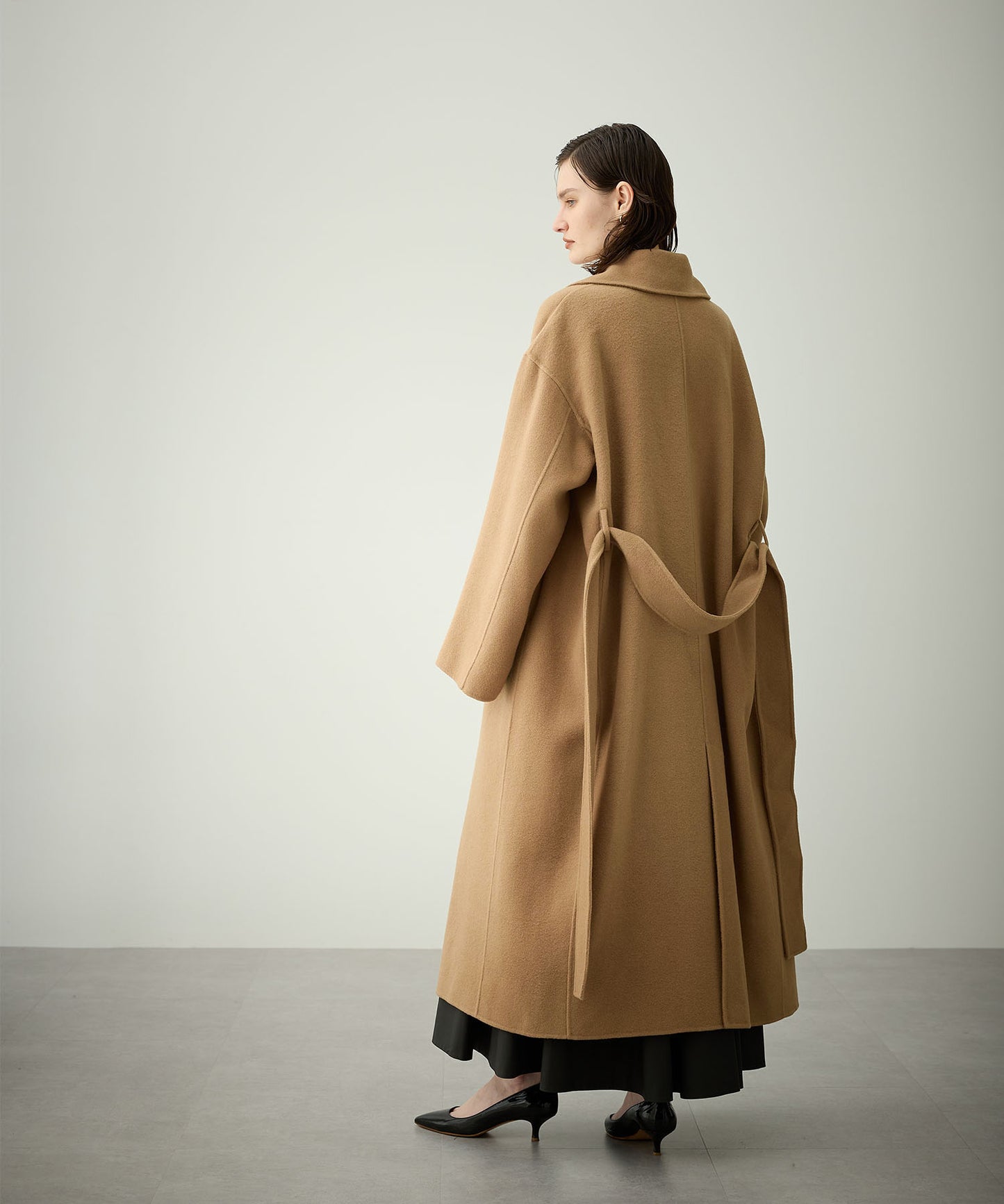 [購入]ウールメルトンロングリバーコート