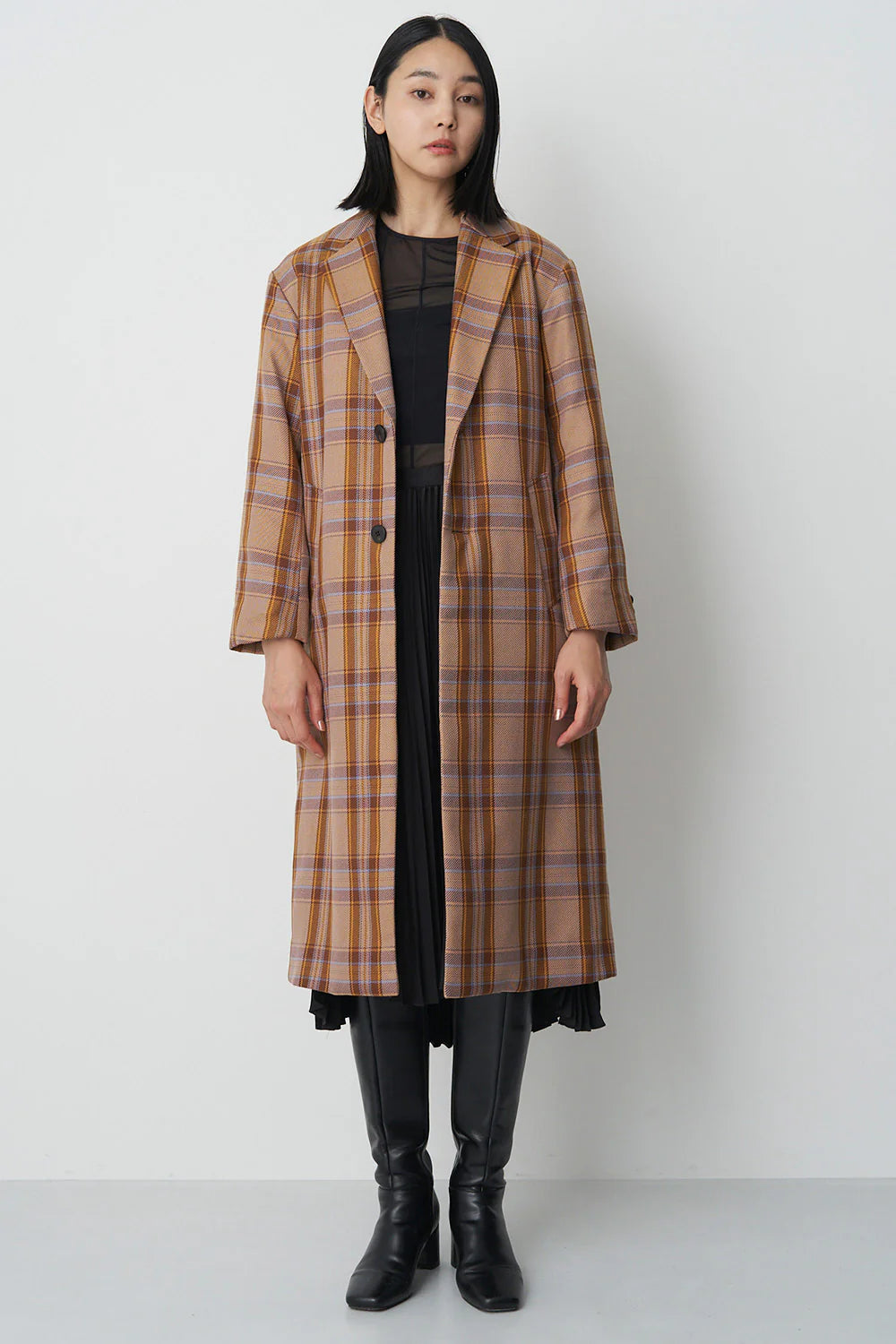 [購入]コチェックチェスターコート-Unisex