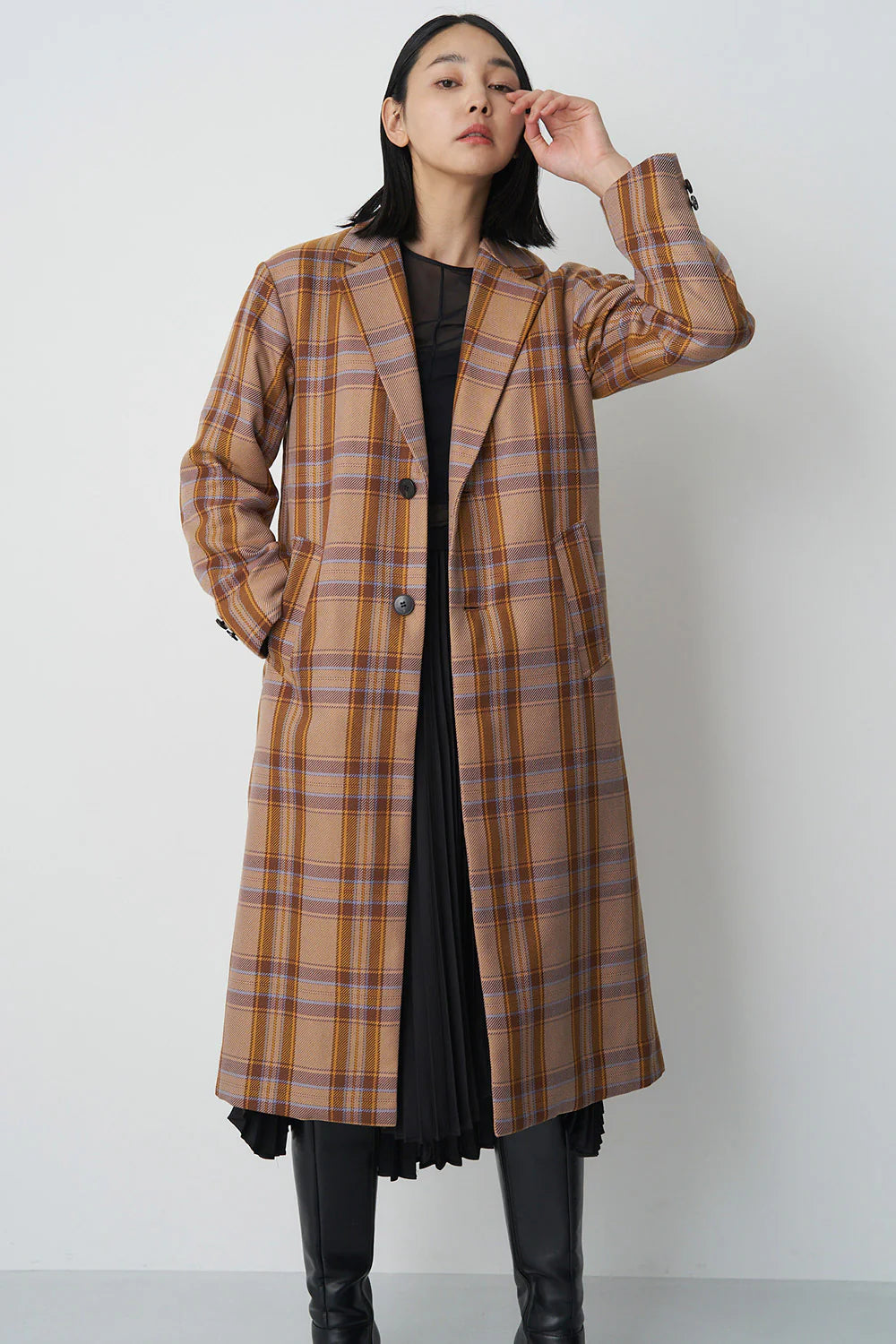 [購入]コチェックチェスターコート-Unisex