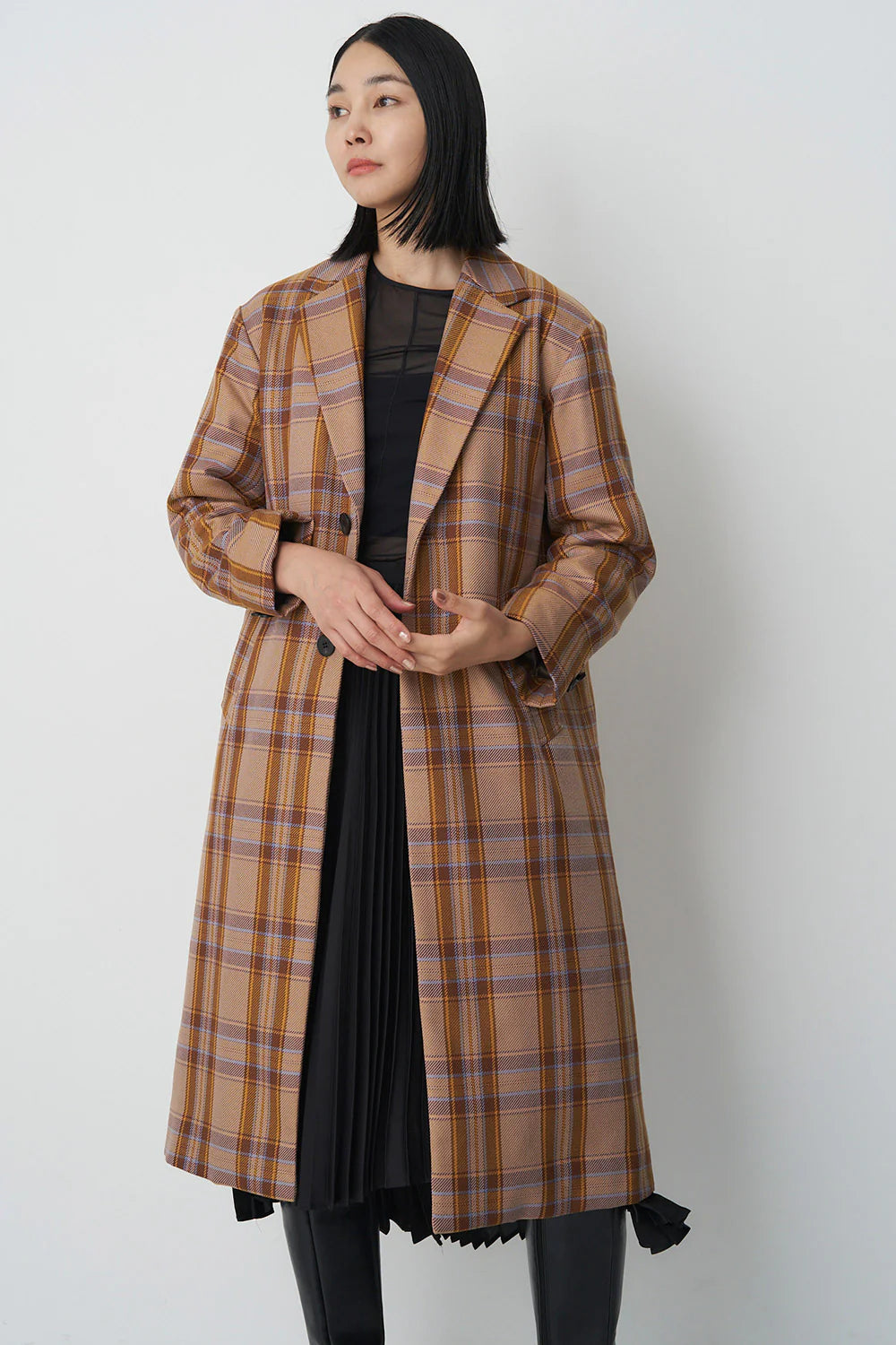 [購入]コチェックチェスターコート-Unisex