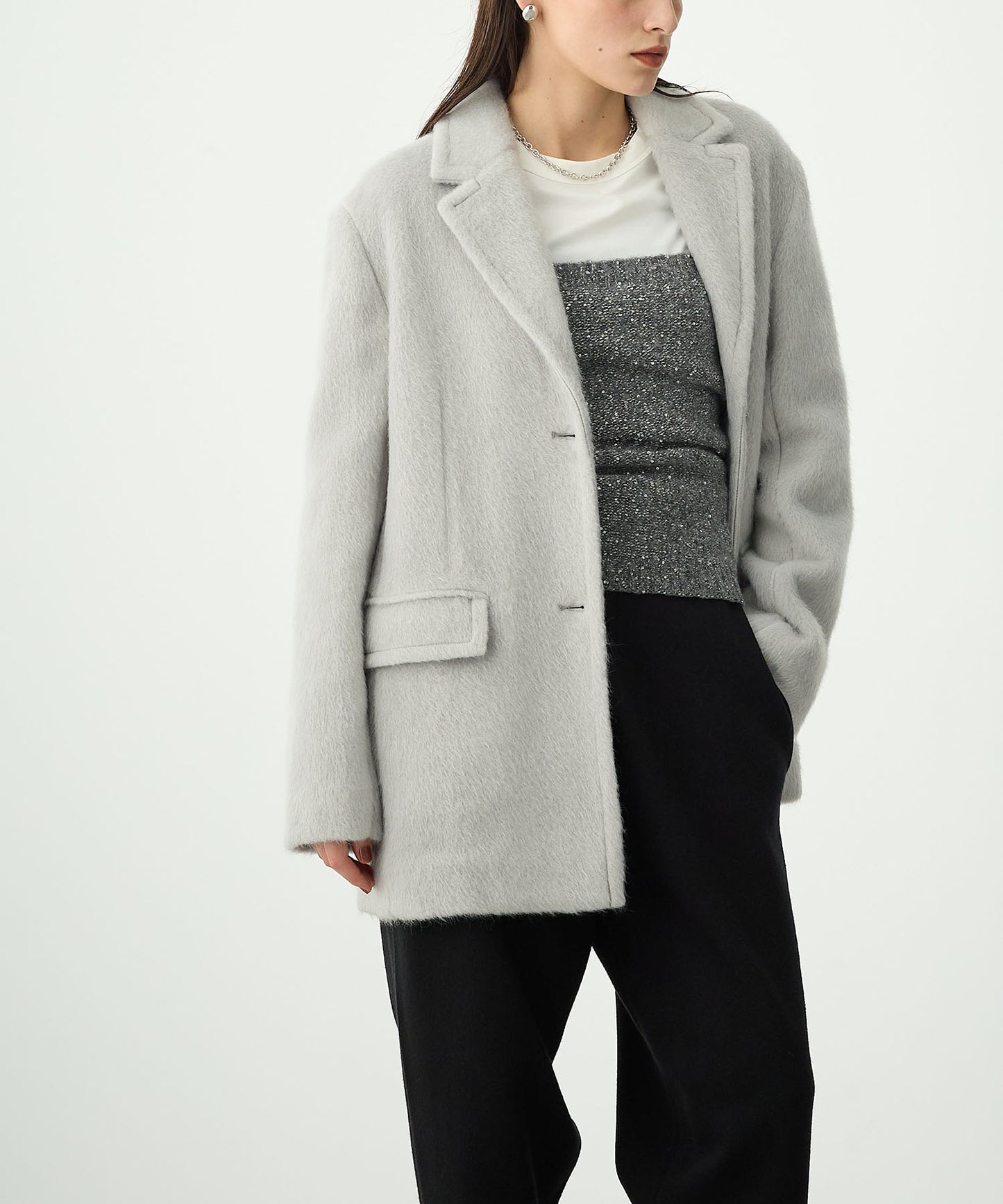 [購入]シャギージャケットコート