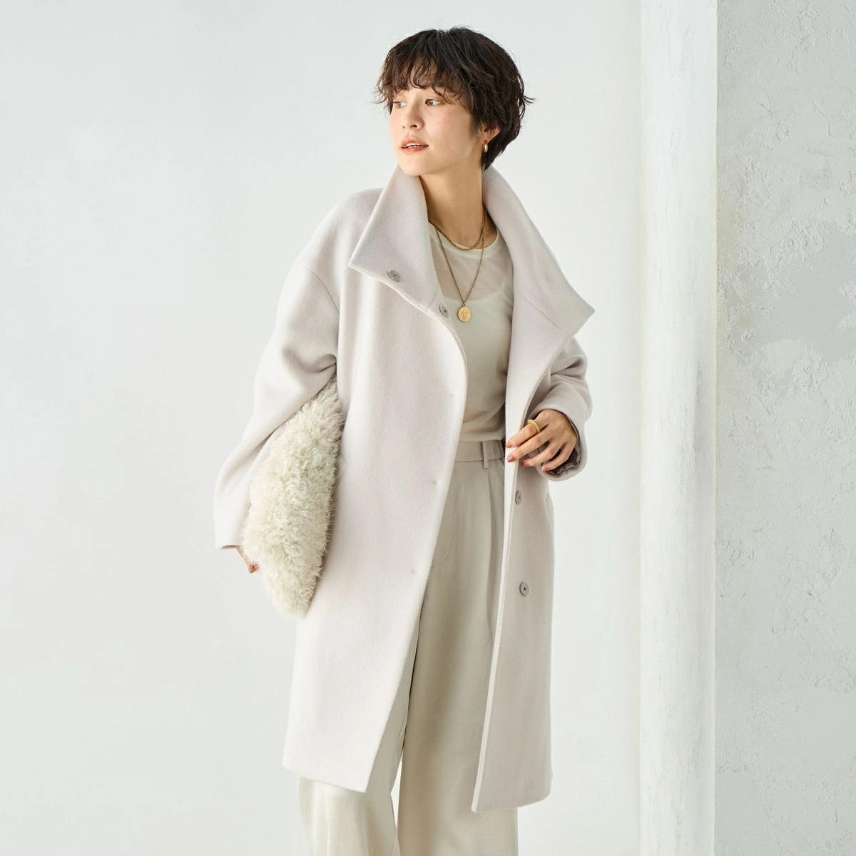 [購入]ショートビーバースタンドコート 24AW