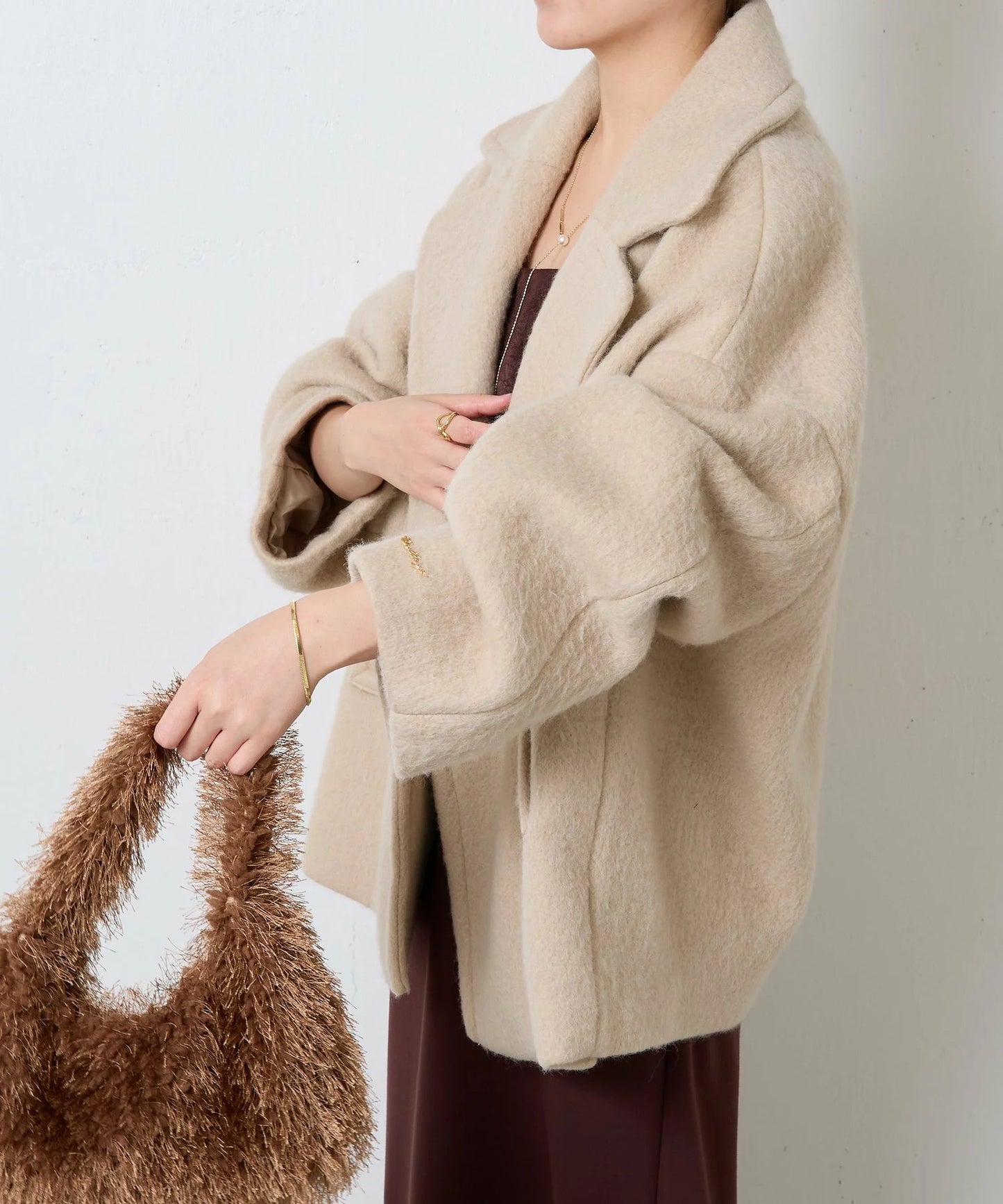 [購入]ウール混シャギーPコート