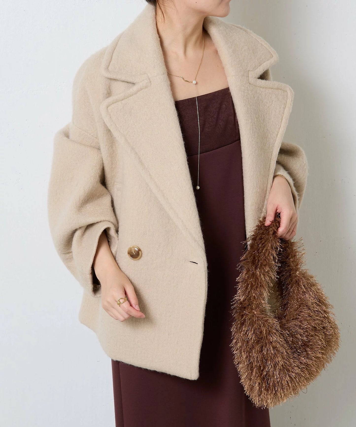 [購入]ウール混シャギーPコート