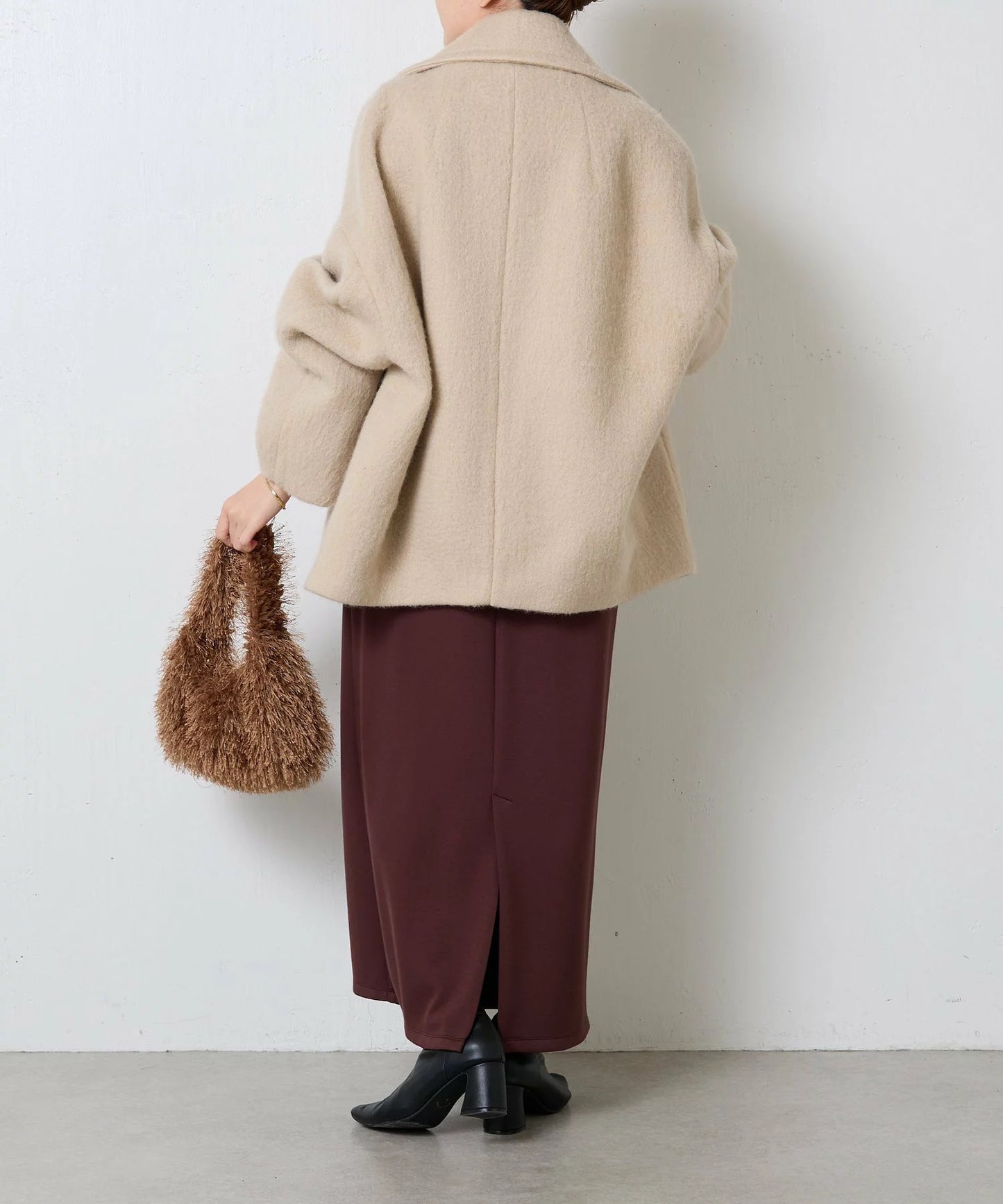 [購入]ウール混シャギーPコート