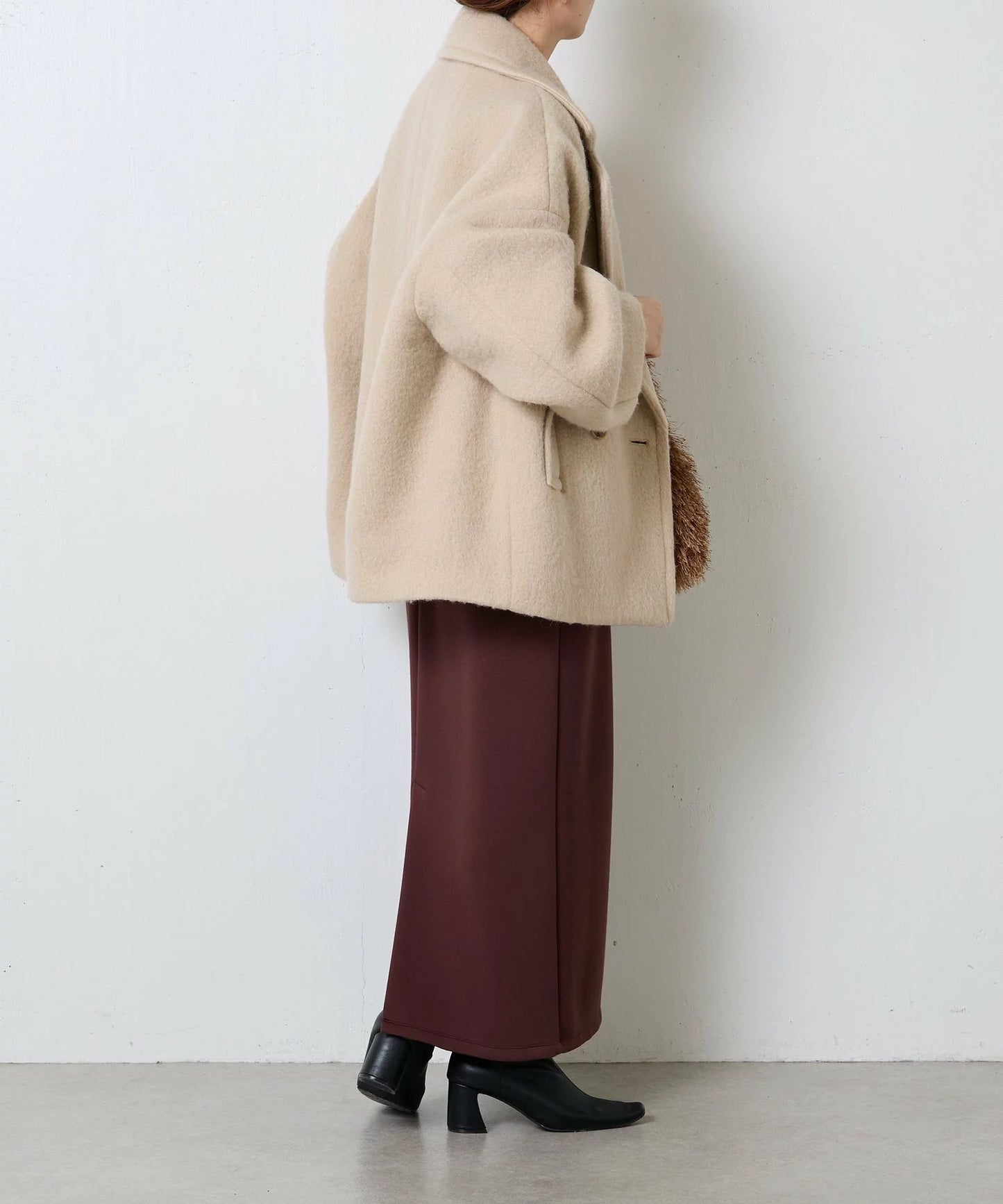 [購入]ウール混シャギーPコート