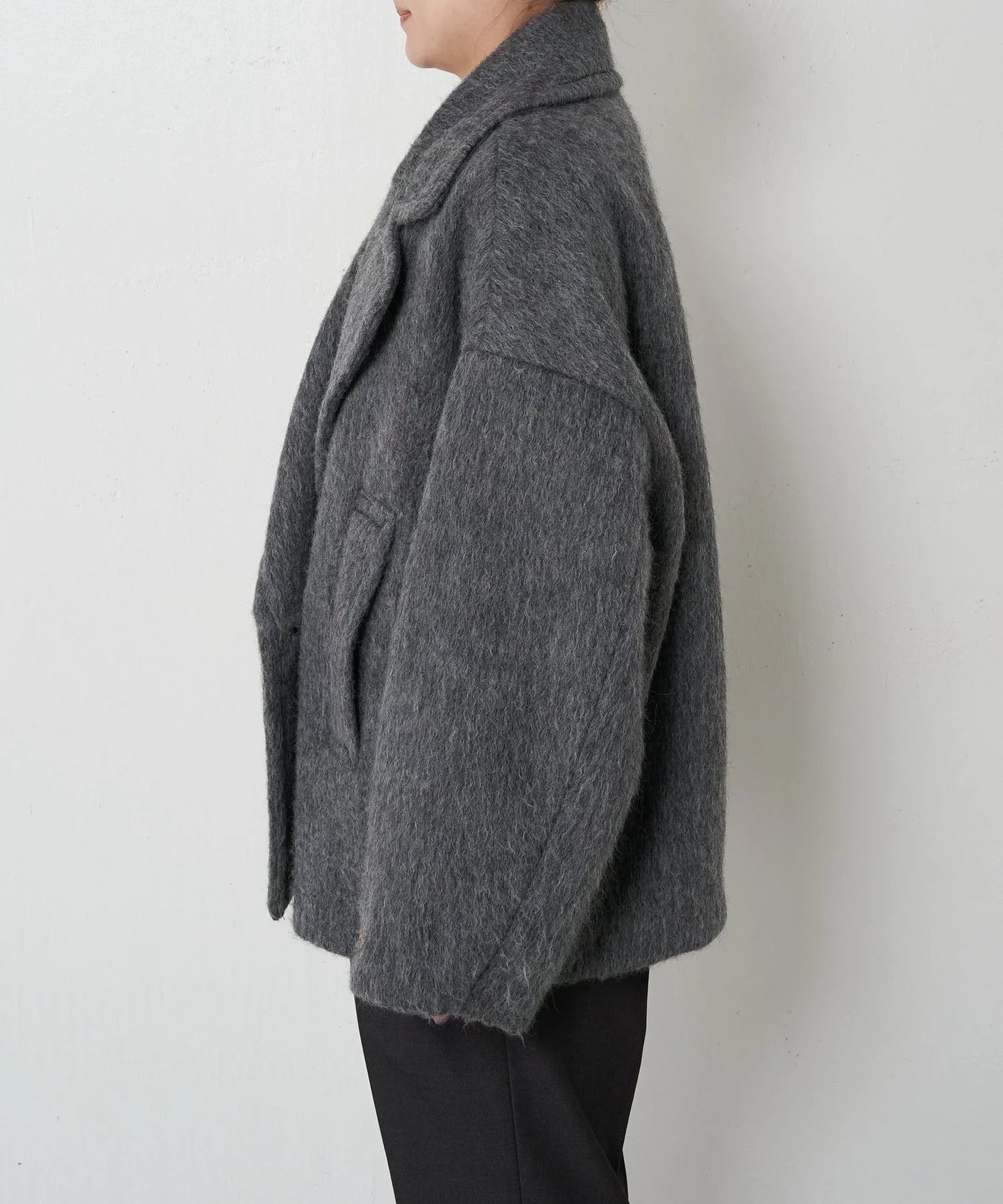 [購入]ウール混シャギーPコート