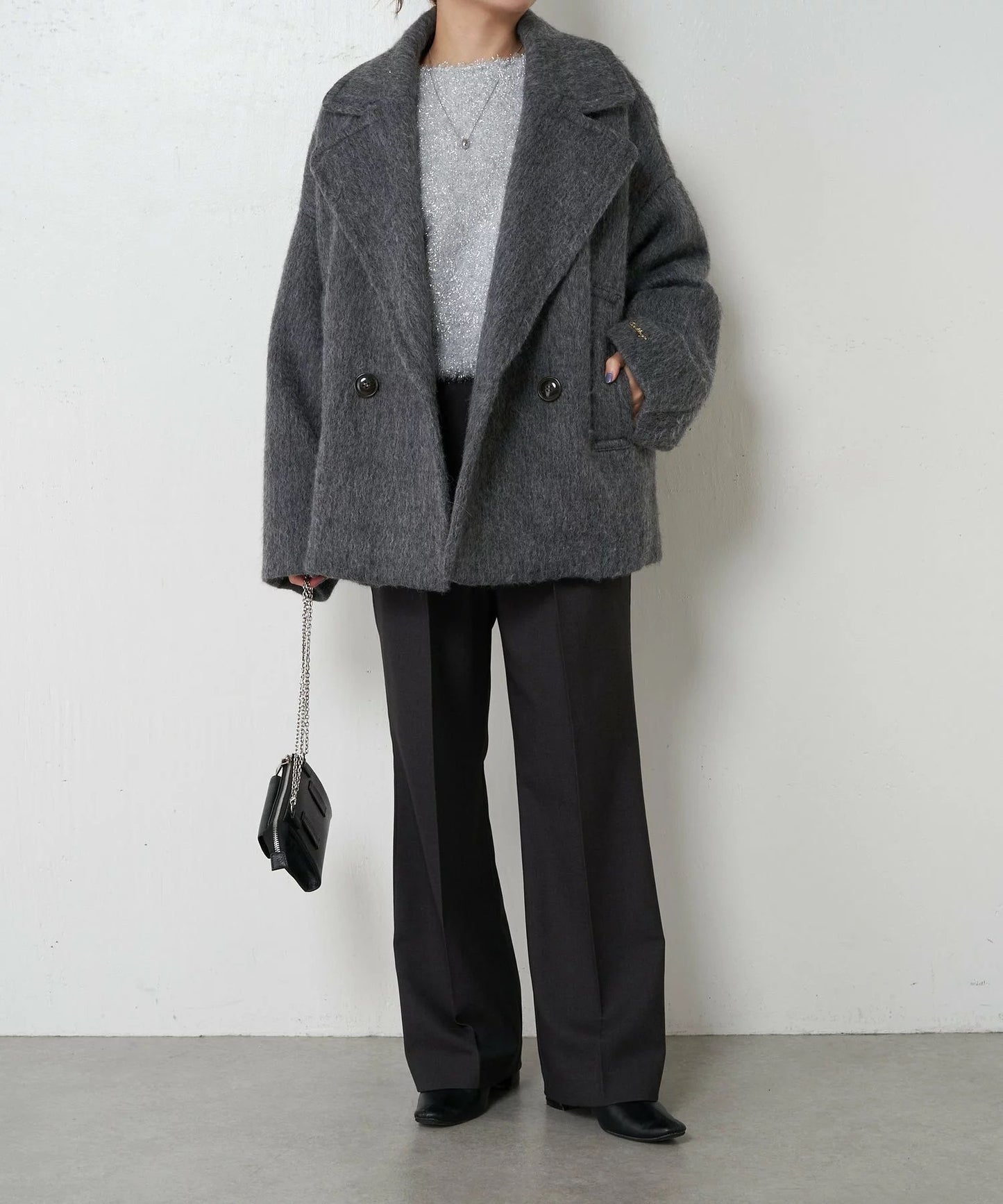 [購入]ウール混シャギーPコート