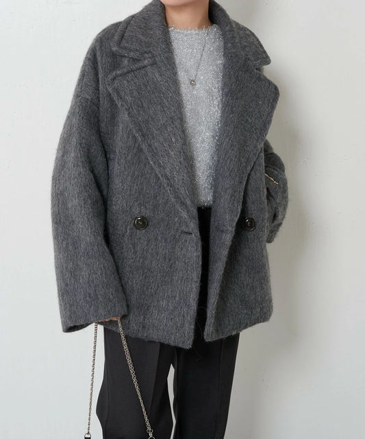 [購入]ウール混シャギーPコート