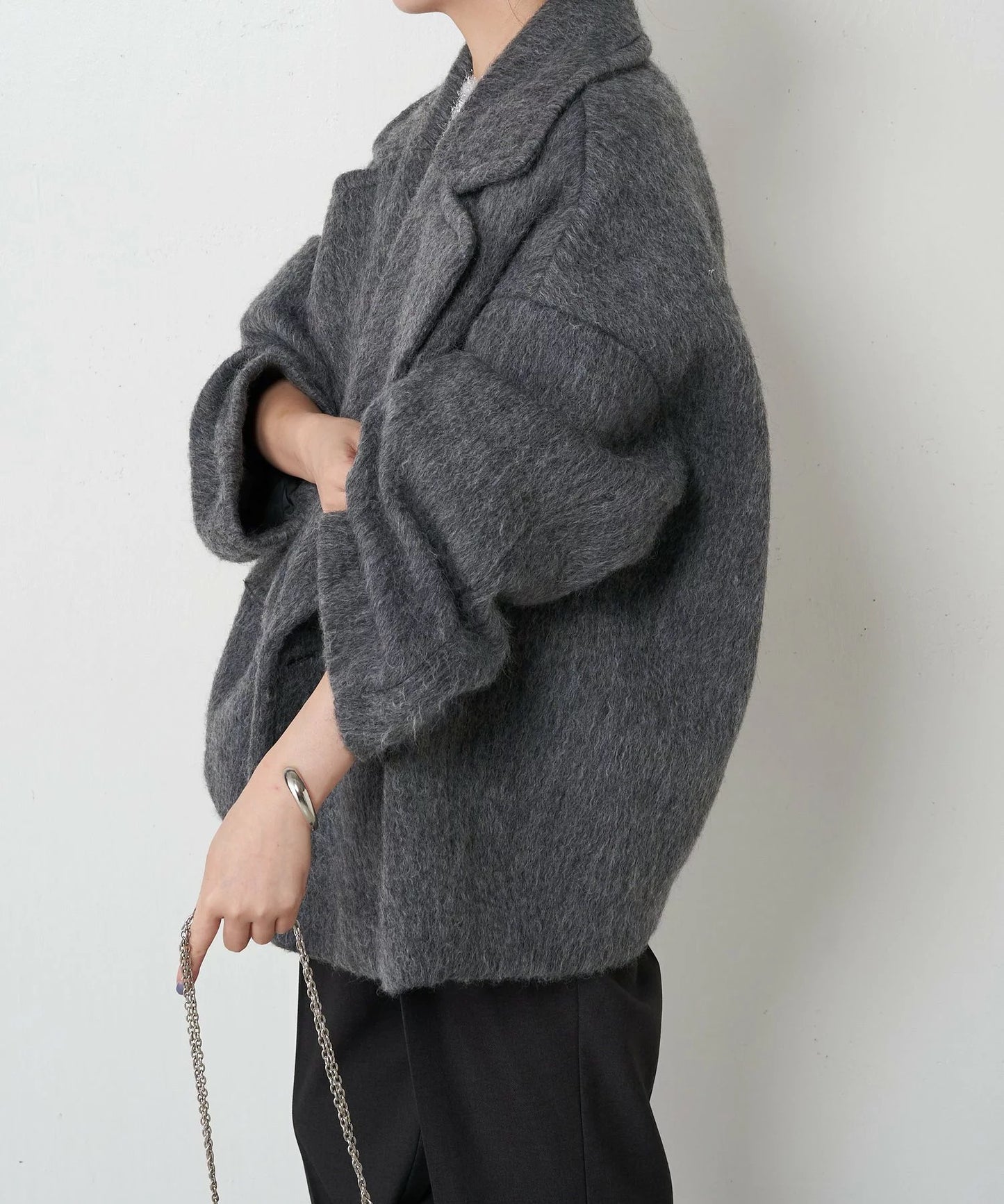 [購入]ウール混シャギーPコート