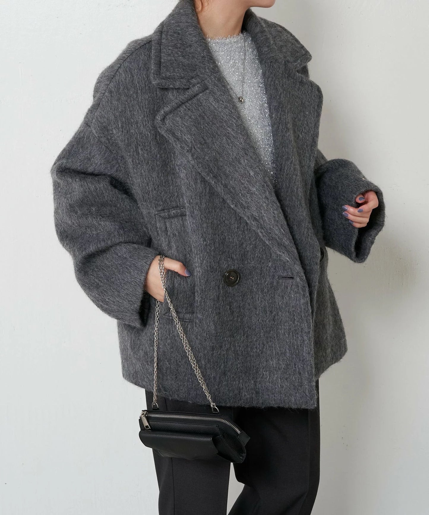 [購入]ウール混シャギーPコート