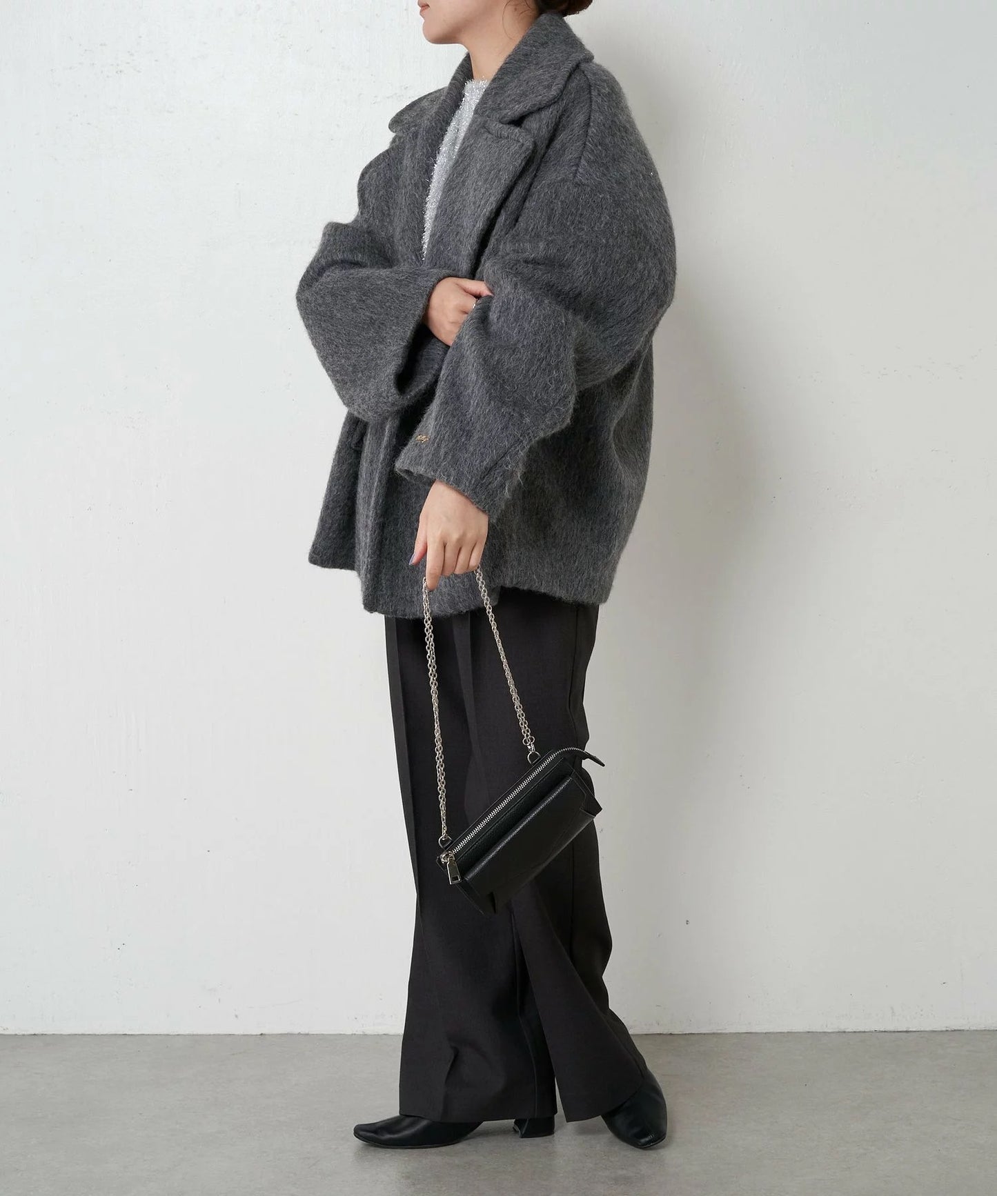 [購入]ウール混シャギーPコート