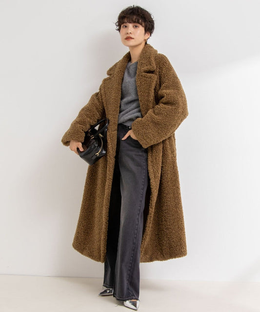 [購入]フェイクテディファーロングコート